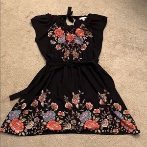 Lauren Conrad Belted Floral Dress